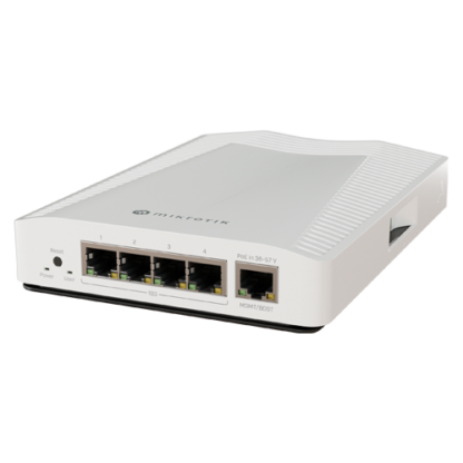 Router 4 porturi 10G, 1 port 1G, sina DIN - MikroTik CRS304-4XG-IN [1]