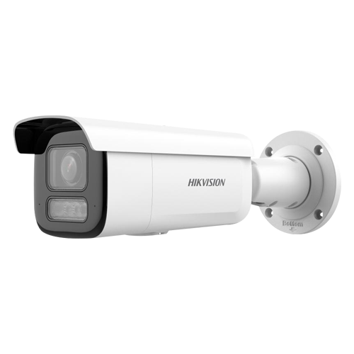 Camera IP HIKVISION, 4MP, AcuSense, lentila VF 2.8-12mm, IR 60m, WL 60m, 2xMic, Alarma, IK10 - DS-2CD2643G2-LIZS2U(2.8-12mm)