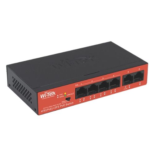 Switch Wi-Tek, 4 porturi 10/100Mbps PoE + 2 x 10/100Mbps RJ45, capacitate 1.2Gbps - PS205H V2 - 1 | YEO