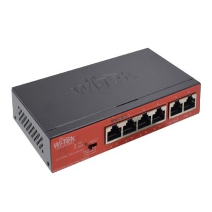 Switch Wi-Tek Hi-PoE, 4 x 10/100Mbps + 2 x 10/100Mbps RJ45 Uplink - PS205 V4 [1]