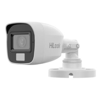 Camera TurboHD Hikvision HiLook, 2MP, Audio, Smart-Hybrid light, IR 20m, Lumina Alba 20m, Lentila 2.8mm, IP66 - THC-B127-LPS