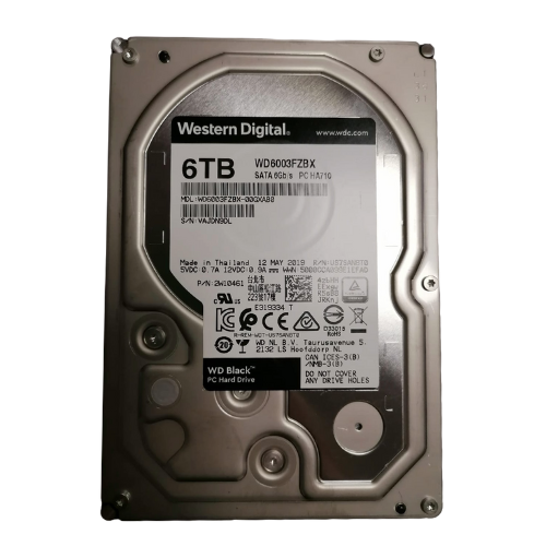 HDD Western Digital WD Black 3.5 6TB 7200rpm 256MB SATA3 WD6003FZBX, Refurbished