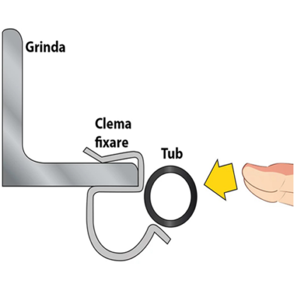 Clema fixare tub pe grinda 15-18 MM, grosime grinda 7,2-12 MM CC (100 buc.) - CELO 91218CC [1]