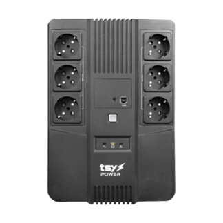 UPS TSY Power, 600VA/360W, LED,  line interactive, 6 x Schuko TSY-D-0K6-LED [1]