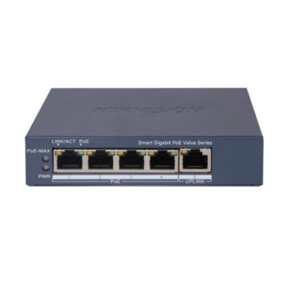 Switch Smart Hikvision, 4 porturi PoE, Buget PoE 45W, Management - DS-3E1505P-EI/M [1]