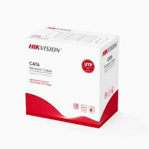 Cablu UTP Hikvision CAT6 24AWG, 305m, 0.35mm, cupru solid - DS-1LN6-UE-W