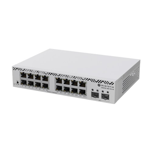 Cloud Smart Switch, 16 x Gigabit, 2 x SFP+ 10Gbps, 1U - Mikrotik CSS318-16G-2S+IN