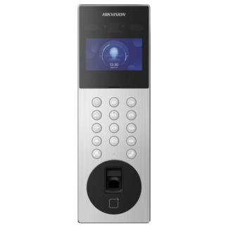 Videointerfon cu recunoastere faciala Hikvision, 2MP, 4.3-inch LCD, card M1, IP65 - DS-KD9203-MFE6