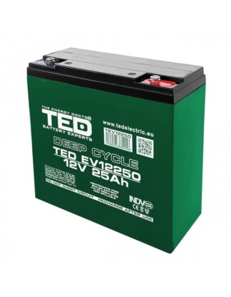 Acumulator 12V 25Ah cu GEL DEEP CYCLE M5, TED