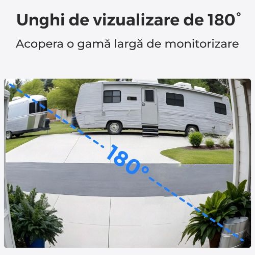 Sonerie video wireless Reolink, PoE, 5MP 2K, MicroSD, Detectie persoana, Microfon, Difuzor - D340P [1]