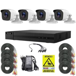 Sistem supraveghere Hilook, 8 camere 2MP IR 20m, DVR 8 canale 2MP, Accesorii montaj, Autocolant Rovision [1]