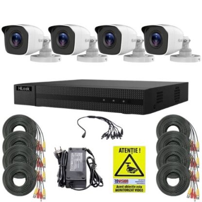Sistem supraveghere Hilook, 8 camere 2MP IR 20m, DVR 8 canale 2MP, Accesorii montaj, Autocolant Rovision [1]