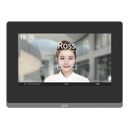 Monitor videointerfon TCP/IP, LCD TFT Touch Screeen 7 inch, PoE, WiFi - UNV OEI-372S-H-W [1]