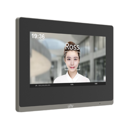 Monitor videointerfon TCP/IP, LCD TFT Touch Screeen 7 inch, PoE, WiFi - UNV OEI-372S-H-W [1]