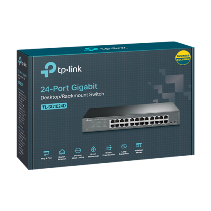 Switch 24 porturi RJ45 Gigabit, Unmanaged, 1U - TP-Link TL-SG1024D [1]
