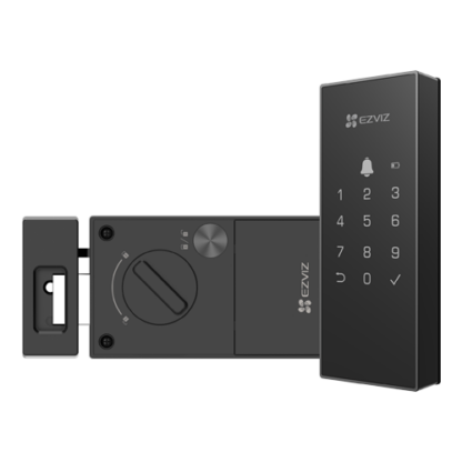 Yala inteligenta ,Wi-Fi, sonerie incorporata, verificare status inchidere, alarma anti-furt - EZVIZ CS-DL03 (WP)-Black [1]