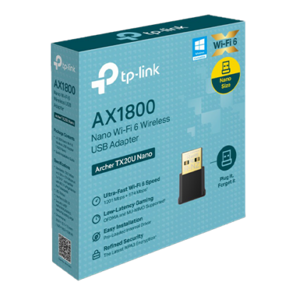 Adaptor USB wireless TP-LINK Archer TX20U Nano AX1800 Nano Wi-Fi 6 - TP-LINK ArcherTX20UNano [1]