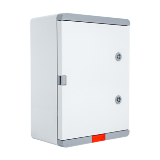 Cutie distributie IP67 din ABS gri, usa mata, placa metalica, 300x400x170 mm PD304017