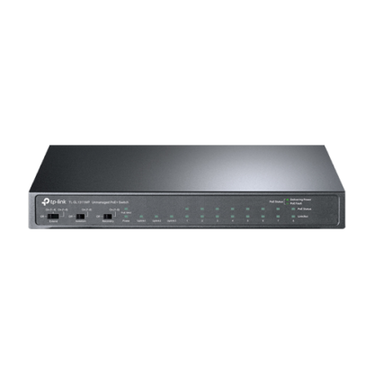 Switch 8 x RJ45 10/100 Mbps PoE, 2 x RJ45 1G, 1 x SFP 1G, Buget PoE 124W, Unmanaged - TP-Link TL-SL1311MP [1]