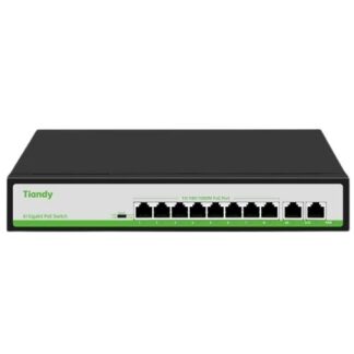 Switch PoE Tiandy, 8 porturi Gigabit PoE , 110W, 20Gbps, 802.3af/at, VLAN/Extend, montaj desktop