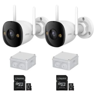 Kit supraveghere 2 camere Wi-Fi IMOU 5MP Dual Light 30m Microfon Difuzor Alarma, 2 x carduri memorie 64GB, 2 x doze montaj Kit supraveghere 2 camere Wi-Fi IMOU 5MP Dual Light 30m Microfon Difuzor Alarma, 2 x carduri memorie 64GB, 2 x doze montaj