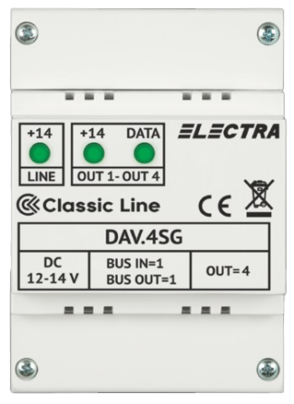 Doza derivatie video DAV.4SG Classic 4 iesiri - ELECTRA DAV.4SG