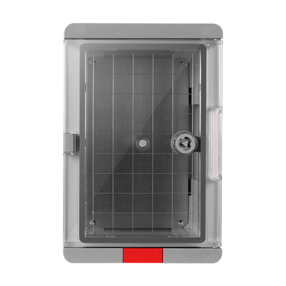 Cutie distributie IP67 din ABS gri, usa transparenta, placa metalica, 200x300x130 mm PS203013 [1]