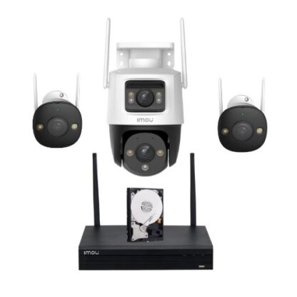Sistem supraveghere Wi-Fi IMOU, 2 camere 5MP Alarma Dual Light 30m Audio, 1 camera rotativa Dual Lens 5+5MP Alarma Dual Light 30m Audio, NVR, Hard 1TB [1]