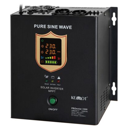 Invertor Solar 1000VA 12V PROSOLAR-1000 KEMOT  Eficienta 98%, Mod PV/AC, Tensiune Iesire 230V ± 3%, Curent Incarcare 20A [1]