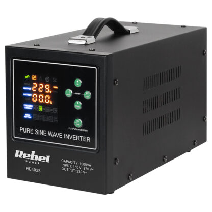 UPS centrala termica, 1000 VA, 700 W, 12 V, Rebel, RB-4028, POWER-1000-LFP4, functii multiple, sinusoida pura [1]