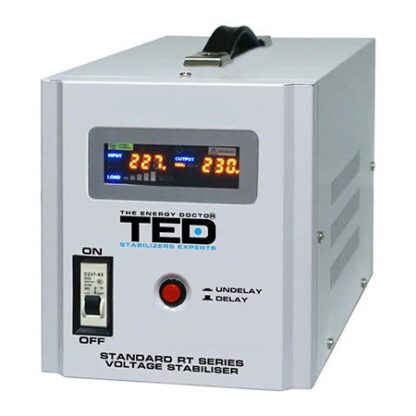 Stabilizator automat de tensiune TED, 3000 W, 5000 VA, TED-AVR5000 alarma sonora, unda sinusoidala pura [1]