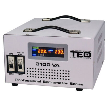 Stabilizator Tensiune Servomotor 3100VA TED Electric, Tensiune 140V-270V Intrare, 220V ±10% Iesire [1]