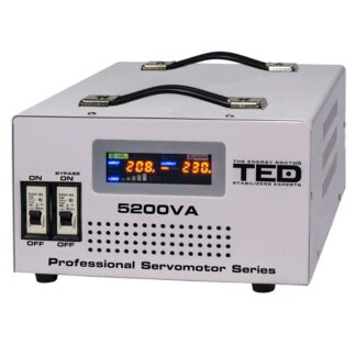 Stabilizator Tensiune Automat Servomotor 5000VA/ 3000W TED  Protectie Supratensiune, Subtensiune, Timp Delay Selectabil, Transformator Toroidal Stabilizator Tensiune Automat Servomotor 5000VA/ 3000W TED  Protectie Supratensiune, Subtensiune, Timp Delay Selectabil, Transformator Toroidal
