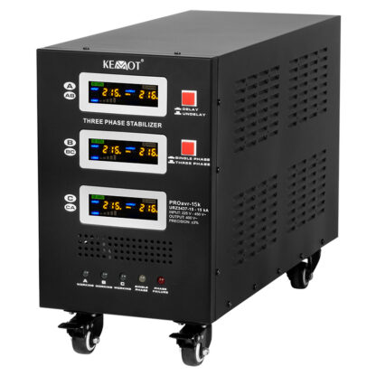 Stabilizator de Tensiune cu Servomotor Trifazat 10000 VA Kemot PROAVR-10K  Tensiune Intrare 380V ±10%, Iesire 380V ±1%, Putere 10000 VA [1]