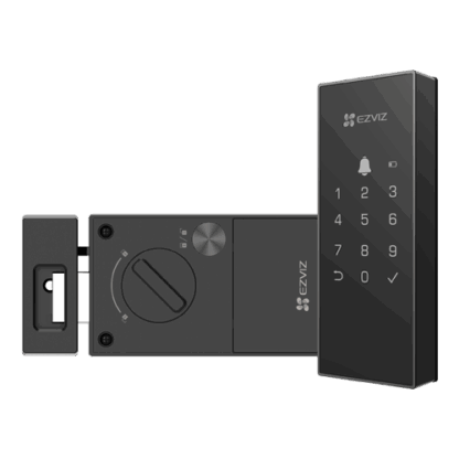Yala inteligenta, Wi-Fi, sonerie incorporata, verificare status inchidere, alarma anti-furt - EZVIZ CS-DL03(WP)-Black [1]
