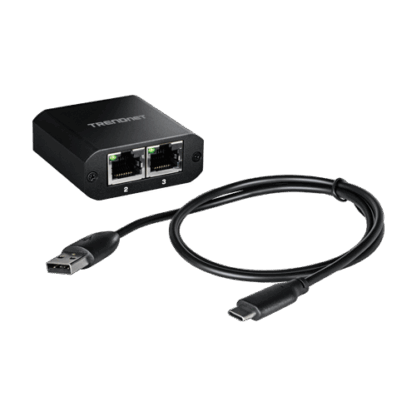 Splitter RJ45 Gigabit 1 IN, 2 OUT, USB-C - TRENDnet TEG-102S [1]