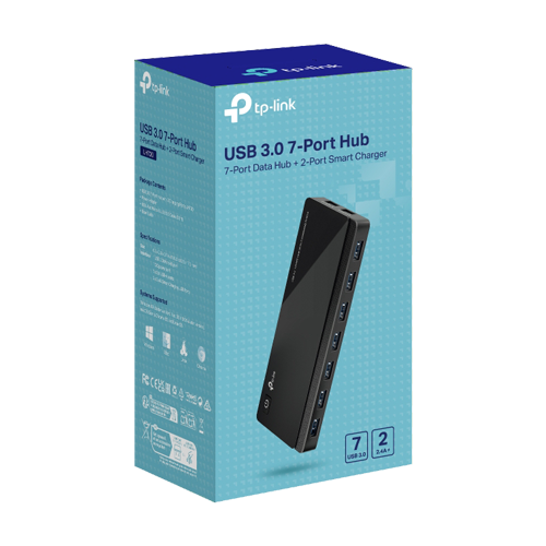 Hub USB UH720, 7 x USB 3.0, 2 x USB PD, 1 port Micro-USB, adaptor DC - TP-Link UH720