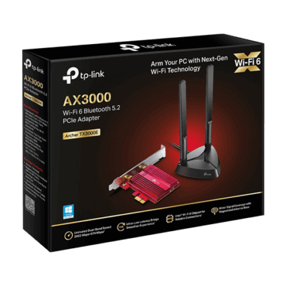 Adaptor PCI-E Bluetooth 5.2, Wi-Fi 6, AX3000 Dual-Band, 2 x Antene High-Gain - TP-Link ArcherTX3000E [1]