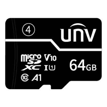 Card de memorie Uniview TF White 64GB, MicroSDXC, Clasa A1/C10/U1/V10, 75MB/s, Health Monitoring [1]