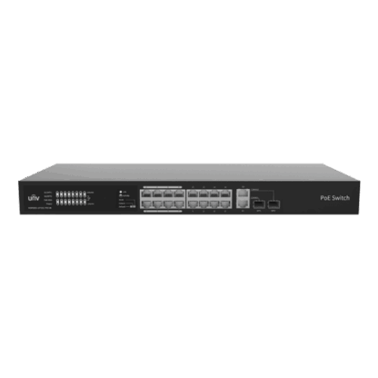 Switch 16 porturi PoE, 2 x Combo Uplink RJ45, Unmanaged - UNV NSW2020-16T2GC-POE-IN [1]