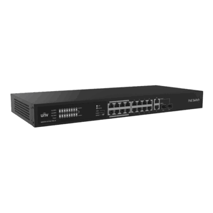 Switch 16 porturi PoE, 2 x Combo Uplink RJ45, Unmanaged - UNV NSW2020-16T2GC-POE-IN [1]