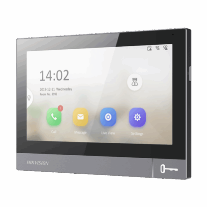Monitor videointerfon TCP/IP, IPS LCD 7 inch touch screen, WiFi, PoE, Alarma IN - HIKVISION DS-KH8381-WTE1 [1]