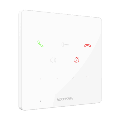 Post interior interfon TCP/IP, 9 butoane, PoE, Alarma IN, ALB - HIKVISION DS-KH6000-E1-White [1]