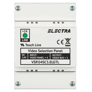 DOZA SELECTIE PANOURI VIDEO 4 INTRARI - conectori cu surub BUS IN/OUT 1/1, 4 iesiri - ELECTRA VSP.04SC3.ELGTL [1]