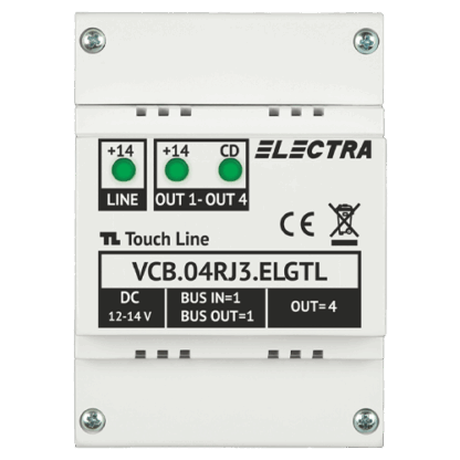 Doza derivatie video 4 iesiri, conectori RJ45, G3 - ELECTRA VCB.04RJ3.ELGTL [1]
