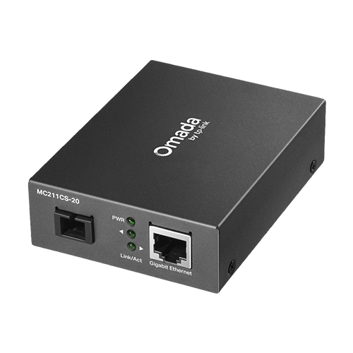 Media Convertor WDM Gigabit RJ45 - Single-mode SC Bi-directional, 20 km - TP-Link Omada MC211CS-20