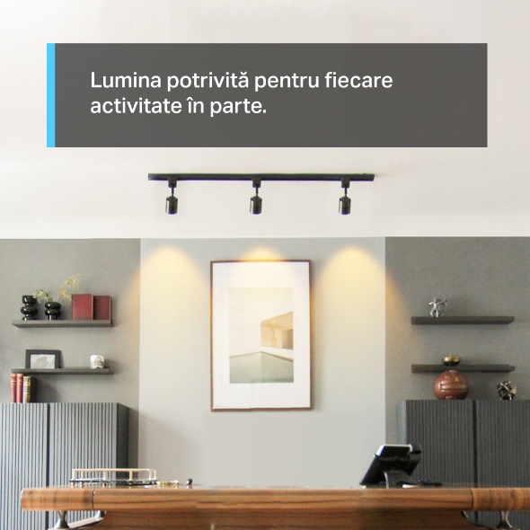 Bec LED smart Wi-Fi, RGB, 2200-6500K, intensitate ajustabila, 350 lm, GU10 - TP-Link Tapo TapoL630 [1]