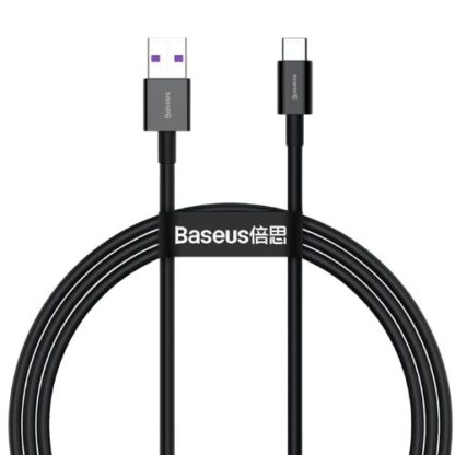 Cablu USB Type-C, incarcare rapida 66W (6A), 1m, negru, CATYS-01 [1]