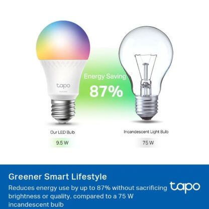 Bec smart Wi-Fi, RGB, intensitate ajustabila, 2500-6500K, 1055 lm, E27 - TP-Link Tapo TapoL535E [1]