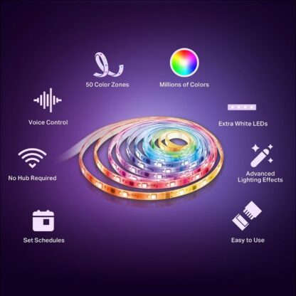 Banda LED RGBW inteligenta, 5 metri, Wi-Fi, control de la distanta - TP-LINK Tapo TapoL930-5 [1]